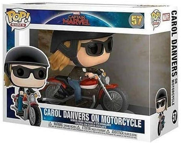 POP CAPTAIN MARVEL CAROL DANVERS ON MOTORCYCLE 57 (usagé)