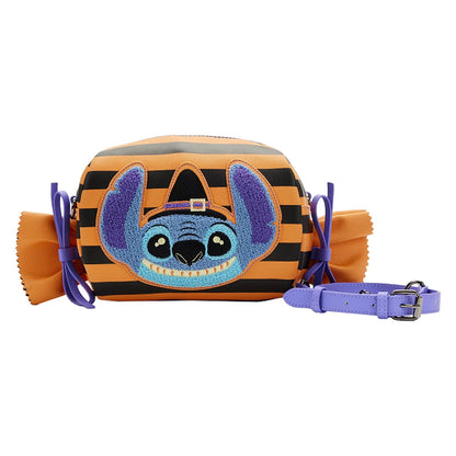 LOUNGEFLY DISNEY LILO AND STITCH HALLOWEEN CANDY WRAPPER CROSSBODY BAG (usagé)