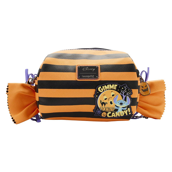 LOUNGEFLY DISNEY LILO AND STITCH HALLOWEEN CANDY WRAPPER CROSSBODY BAG (usagé)