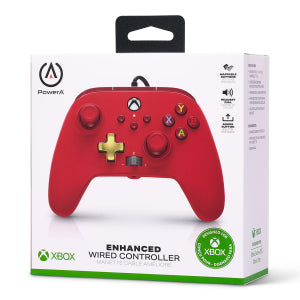 CONTROLLER ENHANCED WIRED RED POWERA (XBOX SERIES / XBOX ONE)