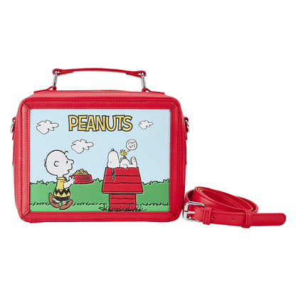 LOUNGEFLY PEANUTS CHARLIE BROWN LUNCHBOX CROSSBODY (usagé)