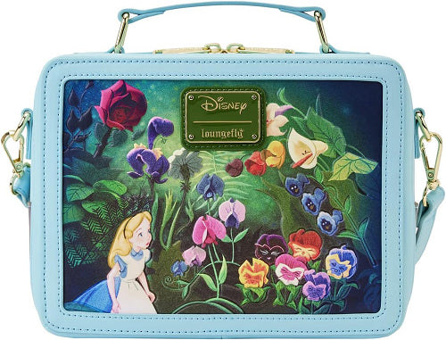 LOUNGEFLY DISNEY ALICE IN WONDERLAND LUNCHBOX BAG (usagé)
