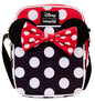 LOUNGEFLY DISNEY MINNIE ROCKS THE DOTS NYLON PASSPORT BAG (usagé)