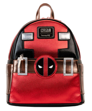 LOUNGEFLY MARVEL DEADPOOL METALLIC COSPLAY BACKPACK (usagé)