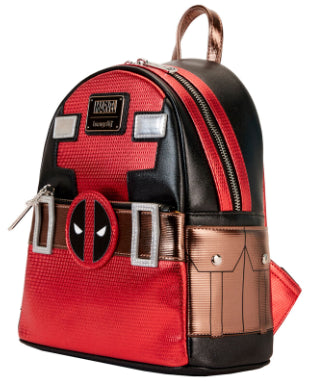 LOUNGEFLY MARVEL DEADPOOL METALLIC COSPLAY BACKPACK (usagé)