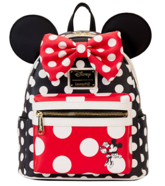LOUNGEFLY DISNEY MINNIE ROCKS THE DOTS BACKPACK (usagé)