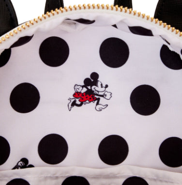 LOUNGEFLY DISNEY MINNIE ROCKS THE DOTS BACKPACK (usagé)
