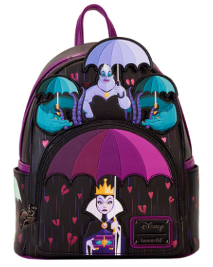 LOUNGEFLY DISNEY VILLAINS CURSE YOUR HEARTS BACKPACK (usagé)