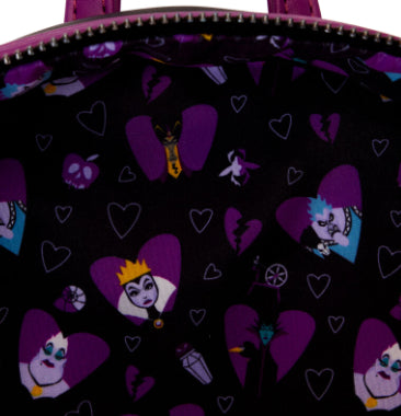 LOUNGEFLY DISNEY VILLAINS CURSE YOUR HEARTS BACKPACK (usagé)