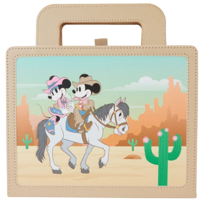LOUNGEFLY DISNEY MICKEY & MINNIE LUNCHBOX JOURNAL (usagé)