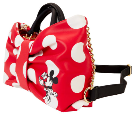 LOUNGEFLY DISNEY MINNIE ROCKS THE DOTS CROSSBODY (usagé)