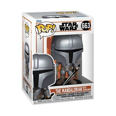 POP STAR WARS MANDALORIAN WITH DARKSABER 663