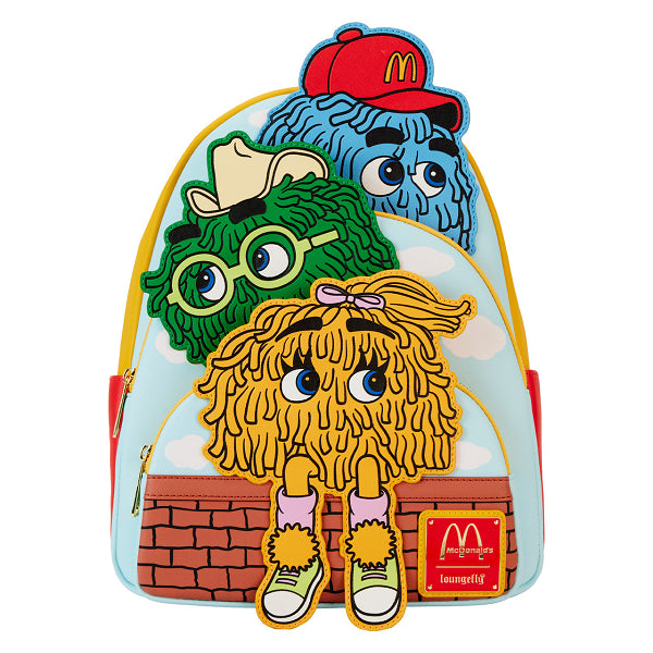 LOUNGEFLY MCDONALDS TRIPLE POCKET FRY GUYS BACKPACK (usagé)