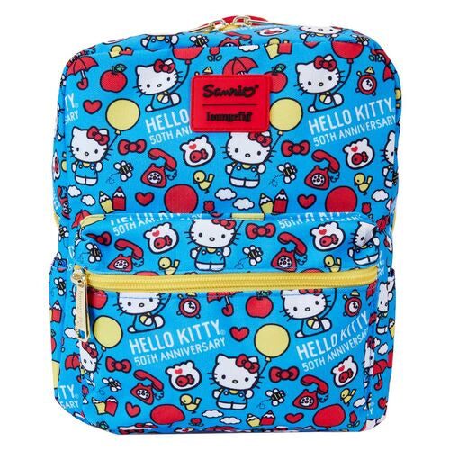 LOUNGEFLY HELLO KITTY 50TH ANNIVERSARY NYLON BACKPACK (usagé)
