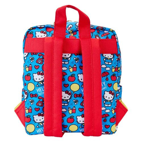 LOUNGEFLY HELLO KITTY 50TH ANNIVERSARY NYLON BACKPACK (usagé)