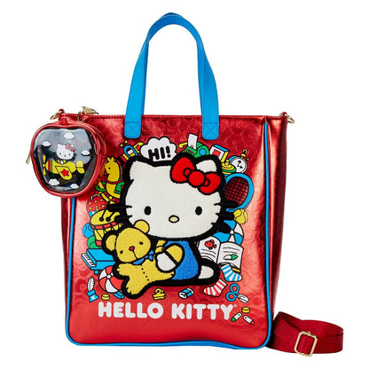 LOUNGEFLY HELLO KITTY 50TH ANNIVERSARY TOTE BAG