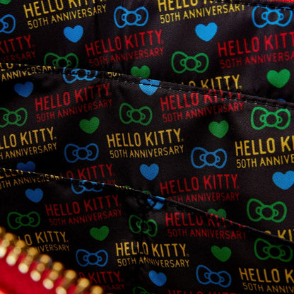 LOUNGEFLY HELLO KITTY 50TH ANNIVERSARY TOTE BAG