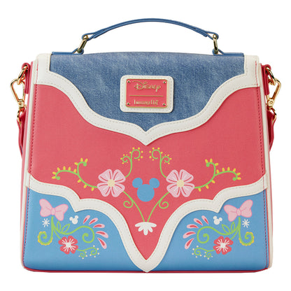LOUNGEFLY DISNEY MICKEY & MINNIE WESTERN CROSSBODY (usagé)