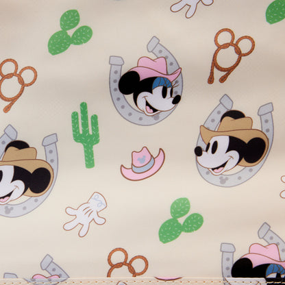 LOUNGEFLY DISNEY MICKEY & MINNIE WESTERN CROSSBODY (usagé)