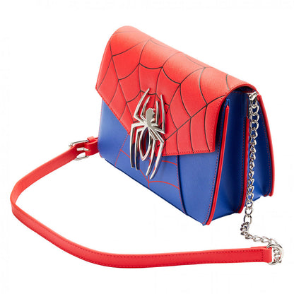 LOUNGEFLY MARVEL SPIDER-MAN COLOR BLOCK CROSSBODY BAG