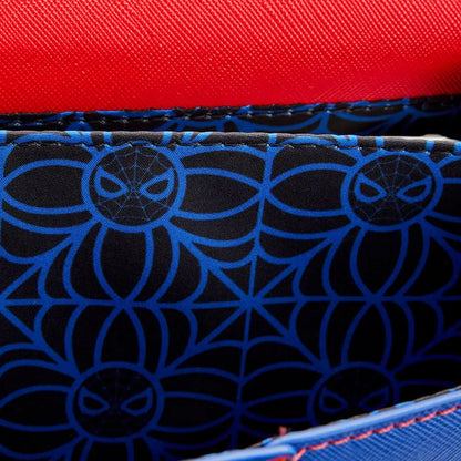LOUNGEFLY MARVEL SPIDER-MAN COLOR BLOCK CROSSBODY BAG (usagé)