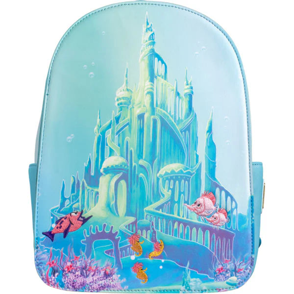 LOUNGEFLY THE LITTE MERMAID CASTLE MINI BACKPACK