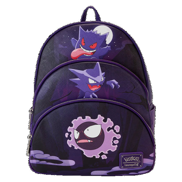 LOUNGEFLY POKEMON GENGAR EVO TRIPLE POCKET BACKPACK (usagé)