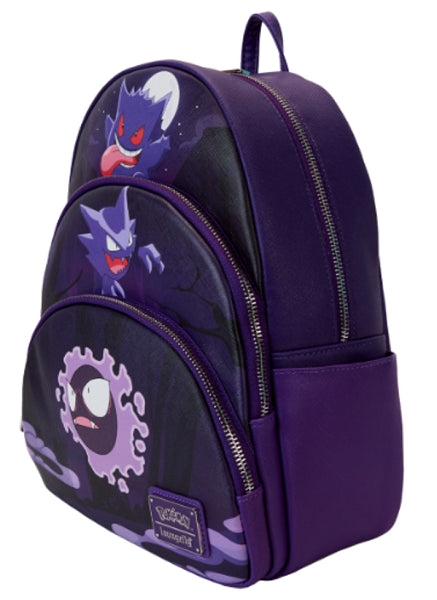 LOUNGEFLY POKEMON GENGAR EVO TRIPLE POCKET BACKPACK (usagé)