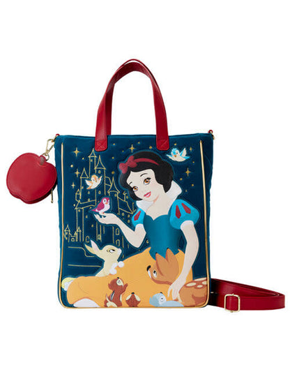 LOUNGEFLY DISNEY SNOW WHITE QUILT VELVET TOTE BAG (usagé)