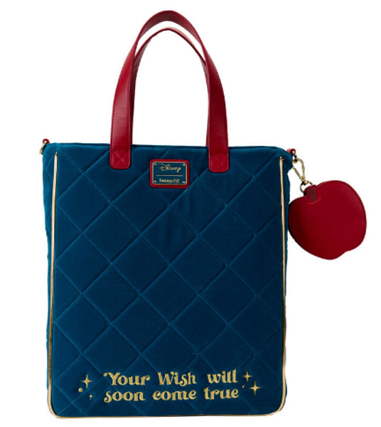 LOUNGEFLY DISNEY SNOW WHITE QUILT VELVET TOTE BAG (usagé)