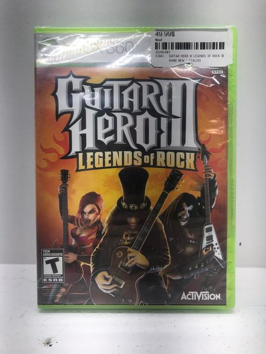 GUITAR HERO III LEGENDS OF ROCK (BRAND NEW / SEALED)