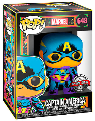 POP MARVEL CAPTAIN AMERICA 648 BLACK LIGHT