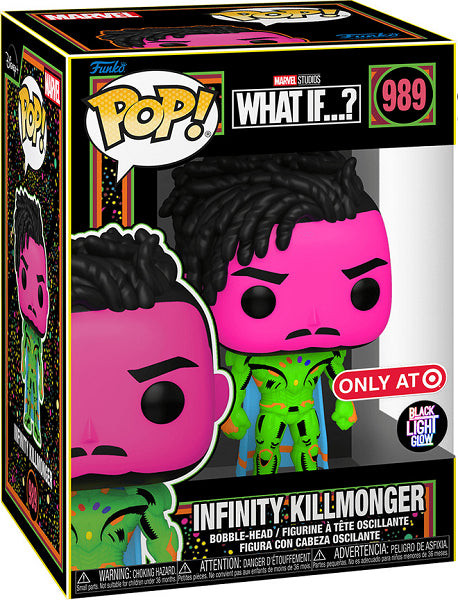 POP WHAT IF...? INFINITY KILLMONGER 989 BLACK LIGHT (usagé)