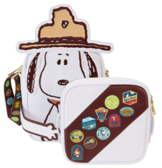 LOUNGEFLY PEANUTS BEAGLE SCOUTS CROSSBODY BAG
