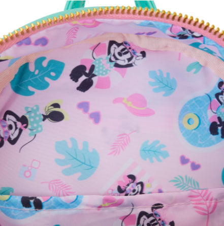 LOUNGEFLY DISNEY MINNIE MOUSE VACATION BACKPACK (usagé)