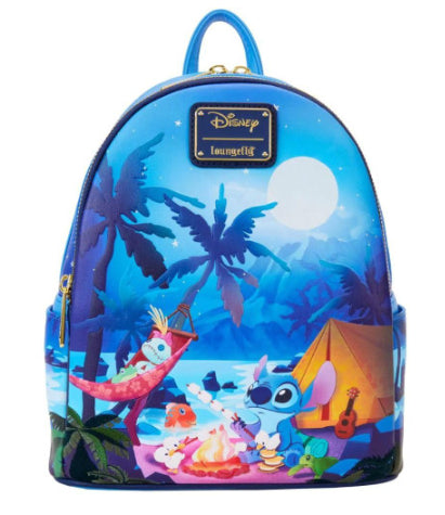 LOUNGEFLY DISNEY STITCH CAMPING CUTIES BACKPACK (usagé)