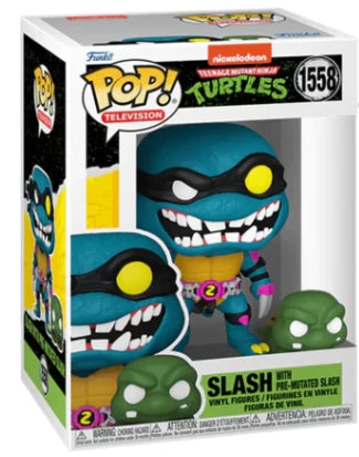 POP TEENAGE MUTANT NINJA TURTLES SLASH WITH PRE-MUTATED SLASH 1558 (usagé)