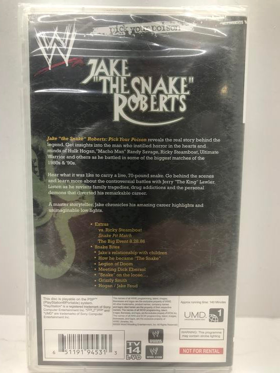 UMD VIDEO WWE JAKE THE SNAKE ROBERTS PICK YOUR POISON (BRAND NEW / SEALED) (usagé)