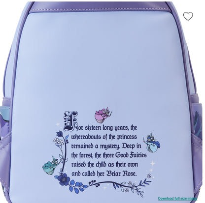 LOUNGEFLY DISNEY SLEEPING BEAUTY 65TH ANNIVERSARY BACKPACK (usagé)