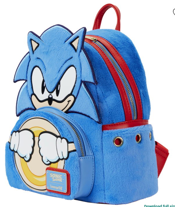 LOUNGEFLY SEGA SONIC COSPLAY BACKPACK (usagé)