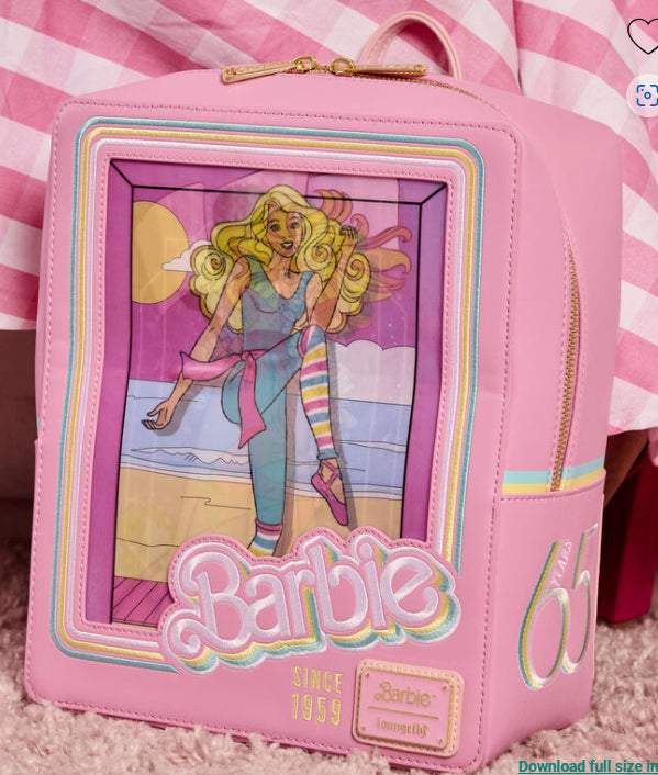 LOUNGEFLY BARBIE DOLL TRIPLE LENTICULAR BACKPACK (usagé)