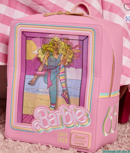 LOUNGEFLY BARBIE DOLL TRIPLE LENTICULAR BACKPACK (usagé)