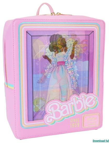 LOUNGEFLY BARBIE DOLL TRIPLE LENTICULAR BACKPACK (usagé)