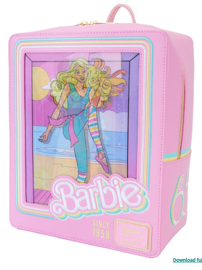LOUNGEFLY BARBIE DOLL TRIPLE LENTICULAR BACKPACK (usagé)