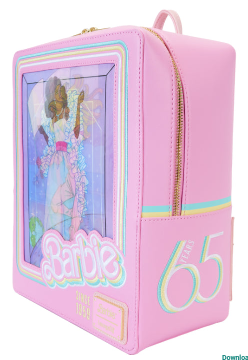 LOUNGEFLY BARBIE DOLL TRIPLE LENTICULAR BACKPACK (usagé)