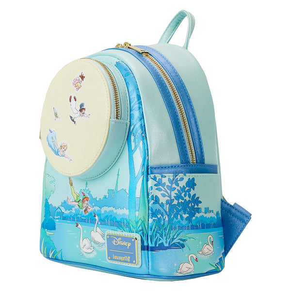 LOUNGEFLY DISNEY PETER PAN YOU CAN FLY MINI BACKPACK GLOWS IN THE DARK (usagé)