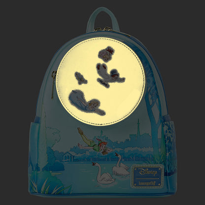 LOUNGEFLY DISNEY PETER PAN YOU CAN FLY MINI BACKPACK GLOWS IN THE DARK (usagé)