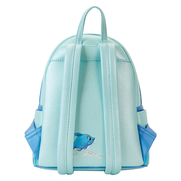 LOUNGEFLY DISNEY PETER PAN YOU CAN FLY MINI BACKPACK GLOWS IN THE DARK (usagé)
