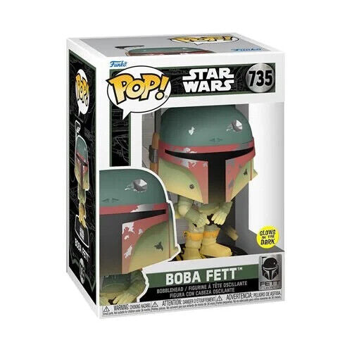 POP STAR WARS BOBA FETT 735 GLOW IN THE DARK (usagé)