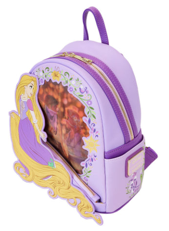 LOUNGEFLY DISNEY PRINCESS RAPUNZEL LENTICULAR MINI BACKPACK (usagé)